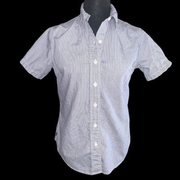 SOLD Ralph Lauren Polo Jeans Co. Short Sleeve Button Down Gingham Checked Top, S - Picture 10 of 15